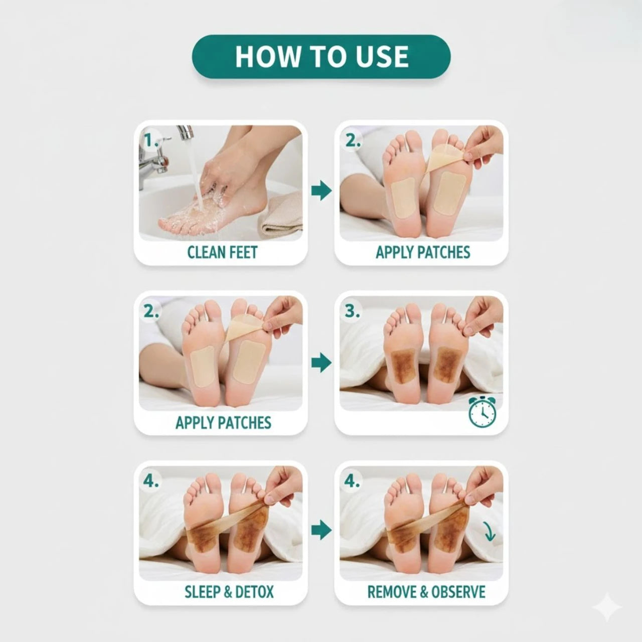 Herbal And Gentle Ingredient Detox Foot Pads