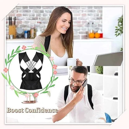 Back Brace Posture Corrector for Men and Women, Adjustable Back Posture Belt Invisible