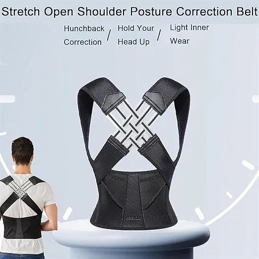 Back Brace Posture Corrector for Men and Women, Adjustable Back Posture Belt Invisible